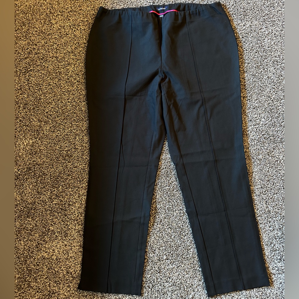 Lands’ End Black Pants. Mid Rise, Slim Leg.